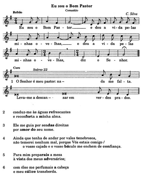 Cantar A Liturgia Partitura Eu Sou O Bom Pastor