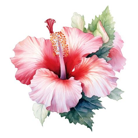 Hibiscus Flower Watercolor