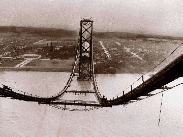 The building of the Ambassador Bridge | Detroit | History