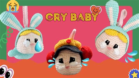 Móc Crybaby Tai Thỏ Và Vương Miện Phần 1 Crochet Crybaby