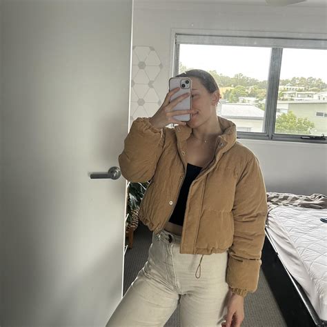 Nude Lucy Cropped Puffer Jacket Size Xs S Depop