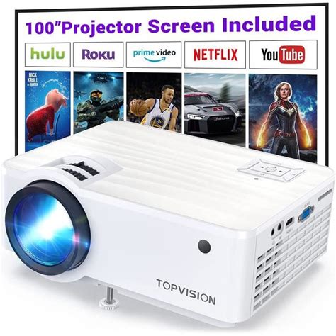 Topvision Projector L Mini Projecteur Portable Avec Haut Parleurs