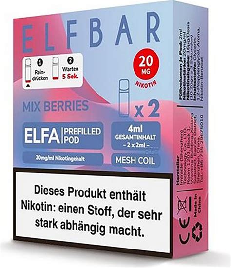 Elfbar Elfa Mix Berries Ml Pod Mg Ml Nikotin Er Elfa Pods Pod