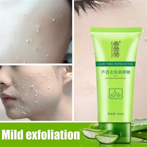 Face Exfoliating Gel Aloe Vera Facial Exfoliating Scrub Cleanses Whitening Acne Blackhead