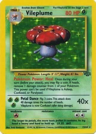 Vileplume Card Pokemon Jungle Unlimited Edition Holo Foil