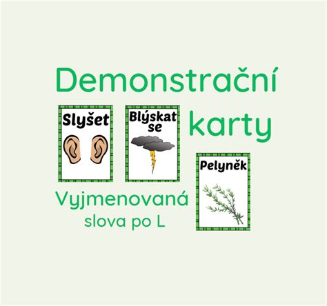 Produkt Demonstrační karty Vyjmenovaná slova po L