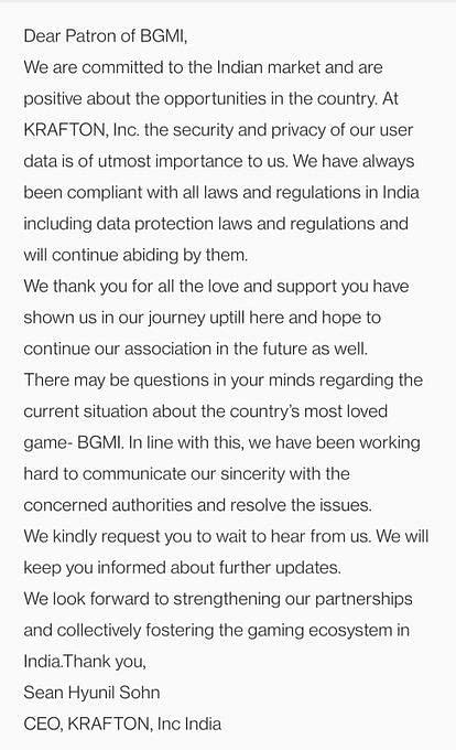 Bgmi Ban In India All Official Statements And Recent Developments