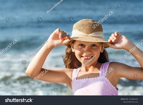 Sea Portrait Cute Happy Girl Beach Stock Photo 2154863291 Shutterstock