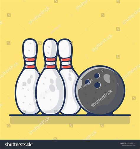 Bowling Ball Pins Vector Illustration Set Stock Vector Royalty Free 1783443119 Shutterstock