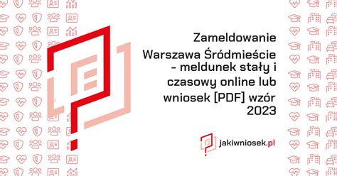 Zameldowanie stałe czasowe Warszawa Śródmieście online lub wniosek PDF