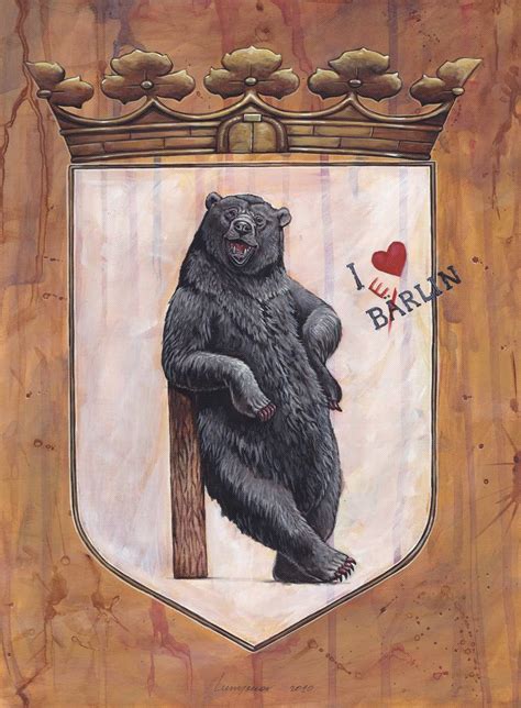 Bear Of Berlin Coat Of Arms Of Germany Painting By Sascha Lunyakov