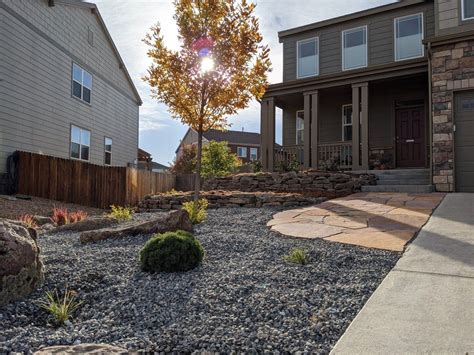 Xeric Front Yard | Patio stones, Hardscape, Stone wall