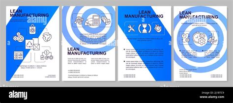 Lean Manufacturing Blue Brochure Template Stock Vector Image And Art Alamy