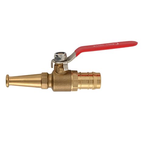 Brass Ball Valve Nozzle Fire Fighting Hose Reel Nozzle With Handle