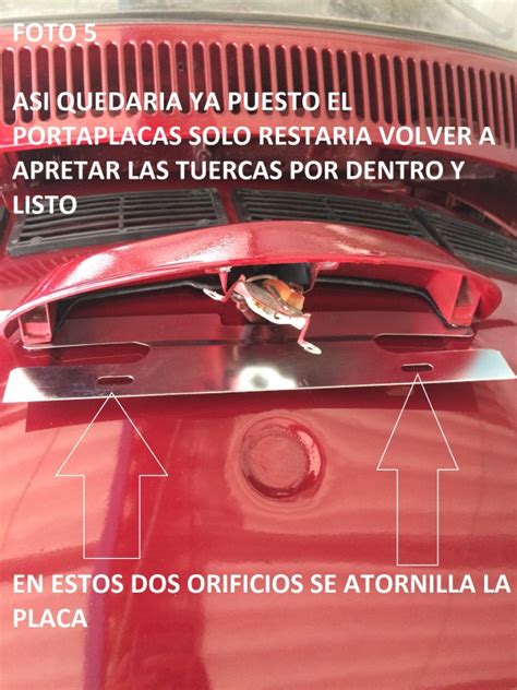 Porta Placa Trasero Para Vw Sedan I Refaccionaria Mario