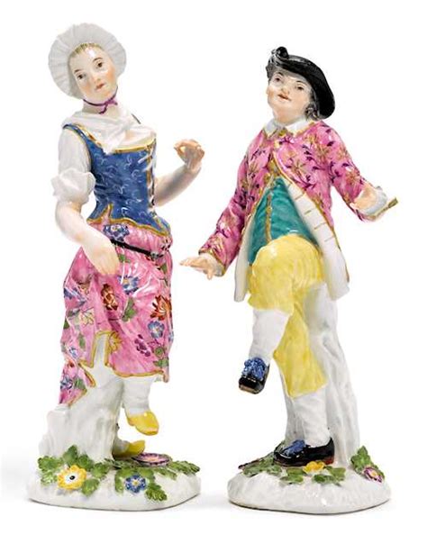 PAAR FIGUREN TANZENDER BAUERN Meissen Um 1749 50 Modelle Wohl Von