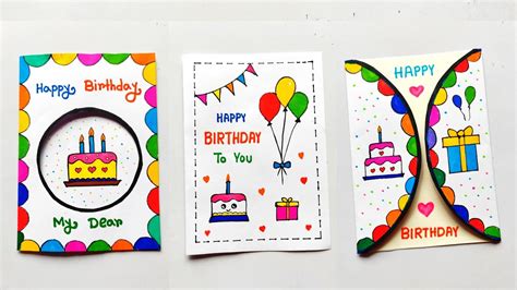 Different Birthday Card Making Easy How To Make Birthday Card Easy Birthday Greeting Card