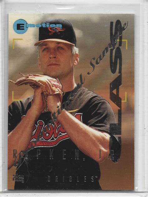 Cal Ripken Jr 1995 Skybox Emotion Promotional Sample 8 EBay