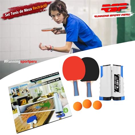 Juego De Ping Pong Mesa Con Red Retr Ctil Raquetas Y Pelotas