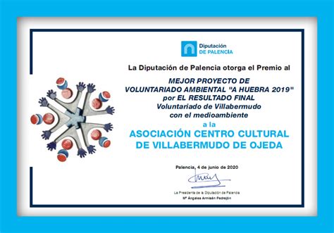 PREMIO DE VOLUNTARIADO AMBIENTAL A VILLABERMUDO Herrera De Pisuerga