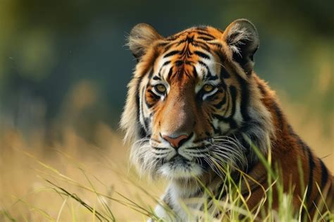 Premium AI Image | Portrait of a beautiful tiger in its natural habitat