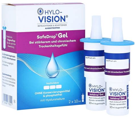 Hylo Vision SafeDrop Gel Augentropfen 2 X 10ml Ab 15 82 Mai 2024