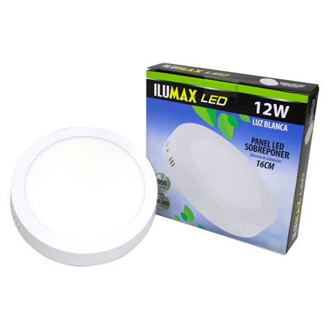 Panel LED 12W Sobreponer Redondo Luz Blanca 16cm ILUMAX