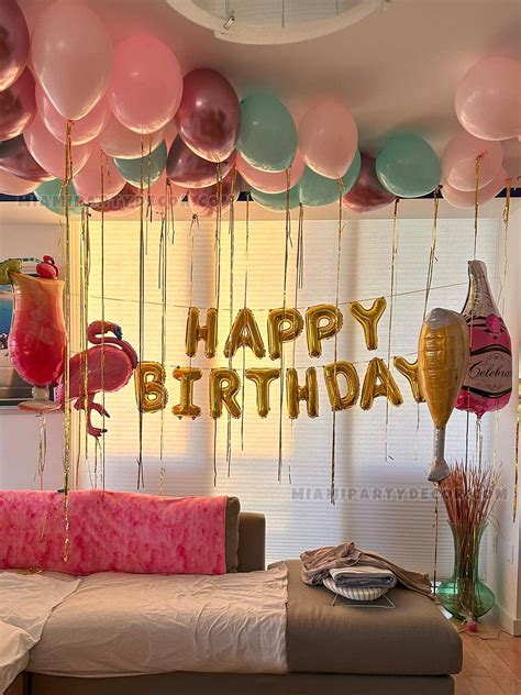 Surprise Birthday Room Decoration Miami Party Decor Party