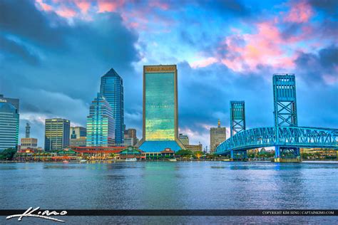 Jacksonville Skyline Florida Duval County City | Royal Stock Photo