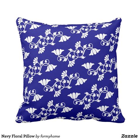 Navy Floral Pillow Floral Pillows Pillows Floral Pillows