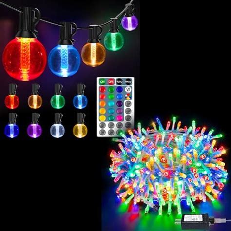 Ollny Led Ft Multicolor String Lights Edison Ft Rgbw