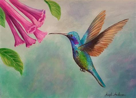 15 Hummingbird Acrylic Painting