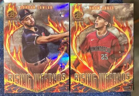 2024 BOWMAN Rising Infernos réfracteur Druw Jones Jordan Lawlar RC