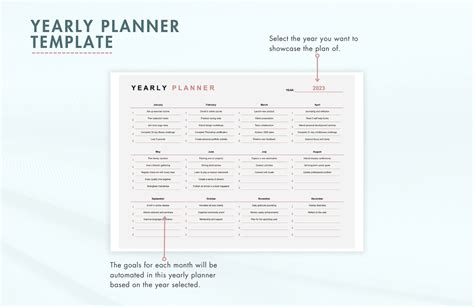 Yearly Planner Template in Excel, Google Sheets - Download | Template.net