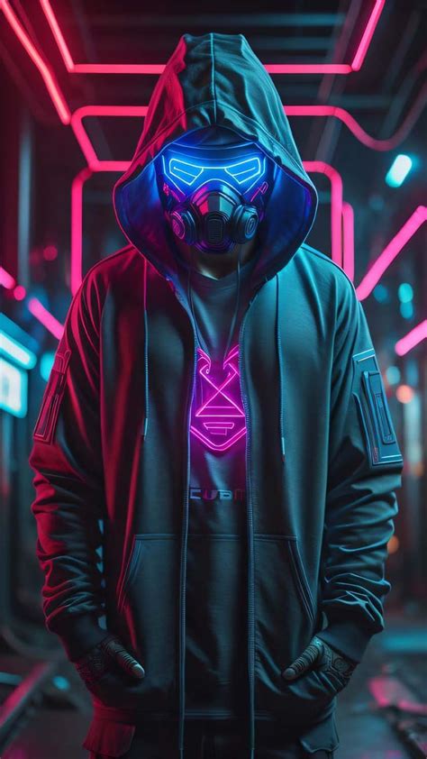 Neon Mask Hoodie iPhone Wallpaper 4K - iPhone Wallpapers : iPhone ...