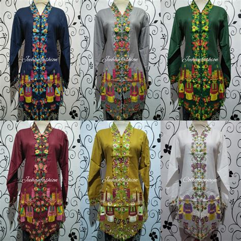 Baju Kebaya Encim Ondel Ondel Modern Betawi Collection Jaya Lazada