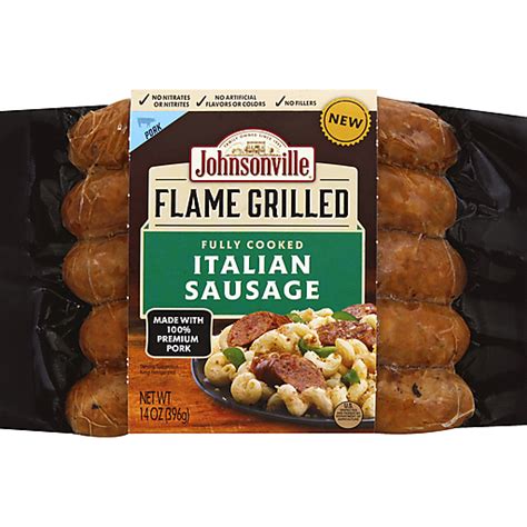 Johnsonville Flame Grilled Fully Cooked Italian Sausage 14oz Pkg