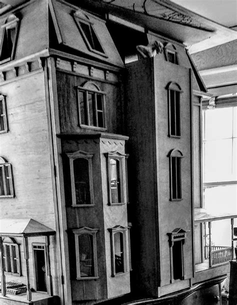 Walmer Dollhouse In Black And White Spooky Filter Black And White