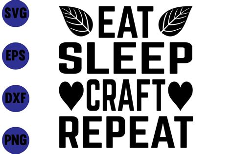 Eat Sleep Craft Repeat Graphic By Happy Crafts Designs · Creative Fabrica