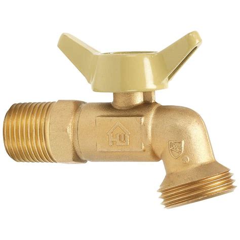 3 4 In Brass Mpt X Mht Quarter Turn Hose Bibb Valve Vhbqtcf4b The Home Depot