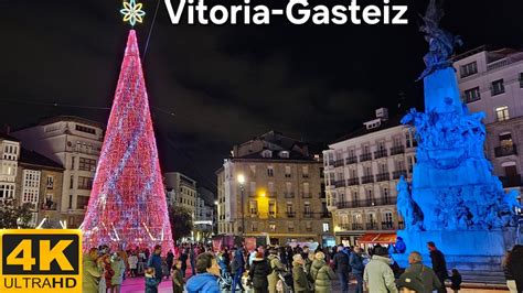 K Christmas Lights Vitoria Gasteiz Spain Uhd Fps