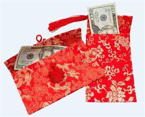 Dmtse Chinese Element Festive Silk Red Envelopes T Card