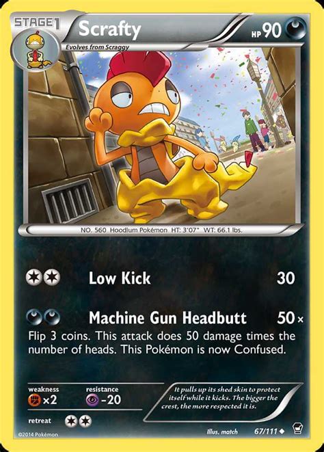 Scrafty xy3 67 Pokémon Card Database PokemonCard