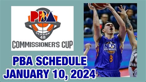 PBA SCHEDULES TODAY JANUARY 10 2024 PBA COMMISSIONERS CUP 2023 2024