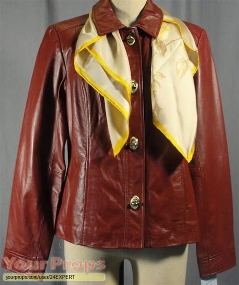 24 DINA ARAZ' DAY 4 LEATHER JACKET & NECKERCHIEF original TV series costume