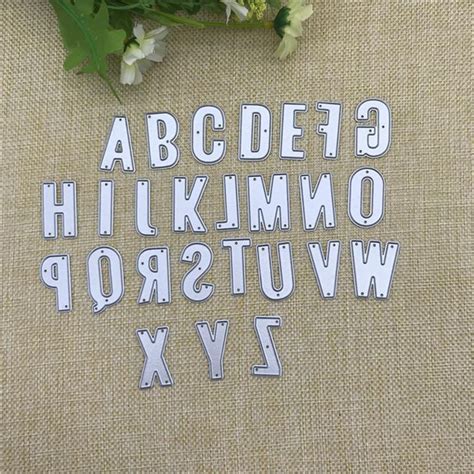 26pcs/Set Alphabet Letter Metal Cutting Dies Stencil Scrapbooking Album ...