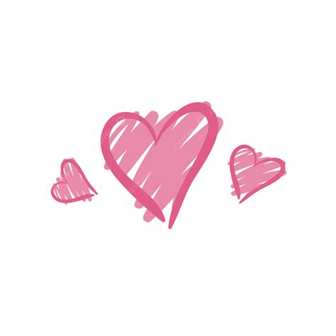 Amor Pequeño Corazón Rosa Decoración Linda Vector Png Dibujos Rosa