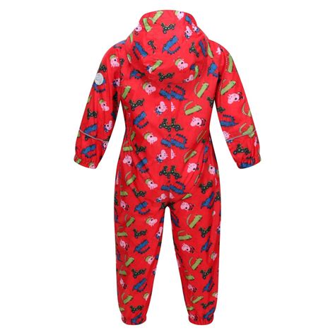 Regatta Pobble Peppa Pig Dinosaur Girl Raincoat Suit Red Snowinn