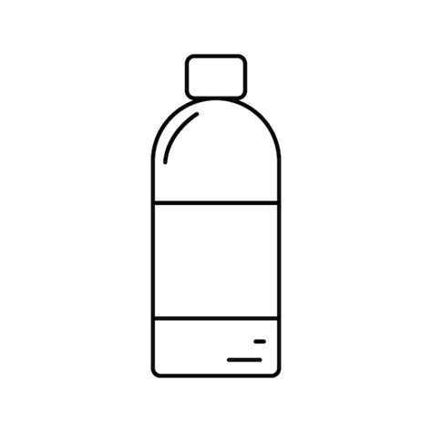 Premium Vector Bottle Line Simple Container For Liquid Water Or Drink