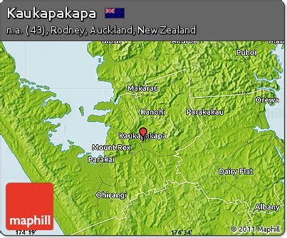 Free Physical Map of Kaukapakapa